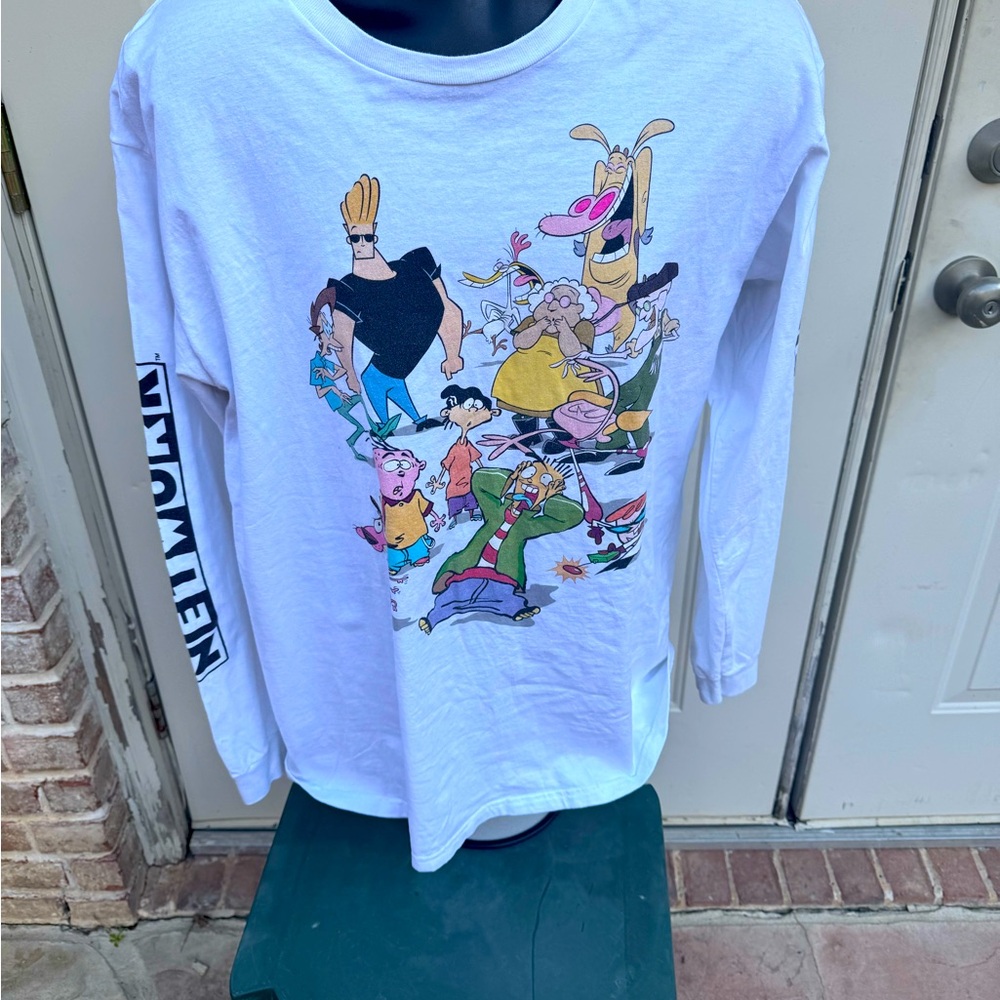 Cartoon Network, Long Sleeve, White, Shirt, Size Large